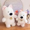 Fluffy Hair Adorable White West Highland Terrier Plushie Soft Puppy Plush Toy Stuffed Lifelike Dog Animal Baby Appease Doll Gift