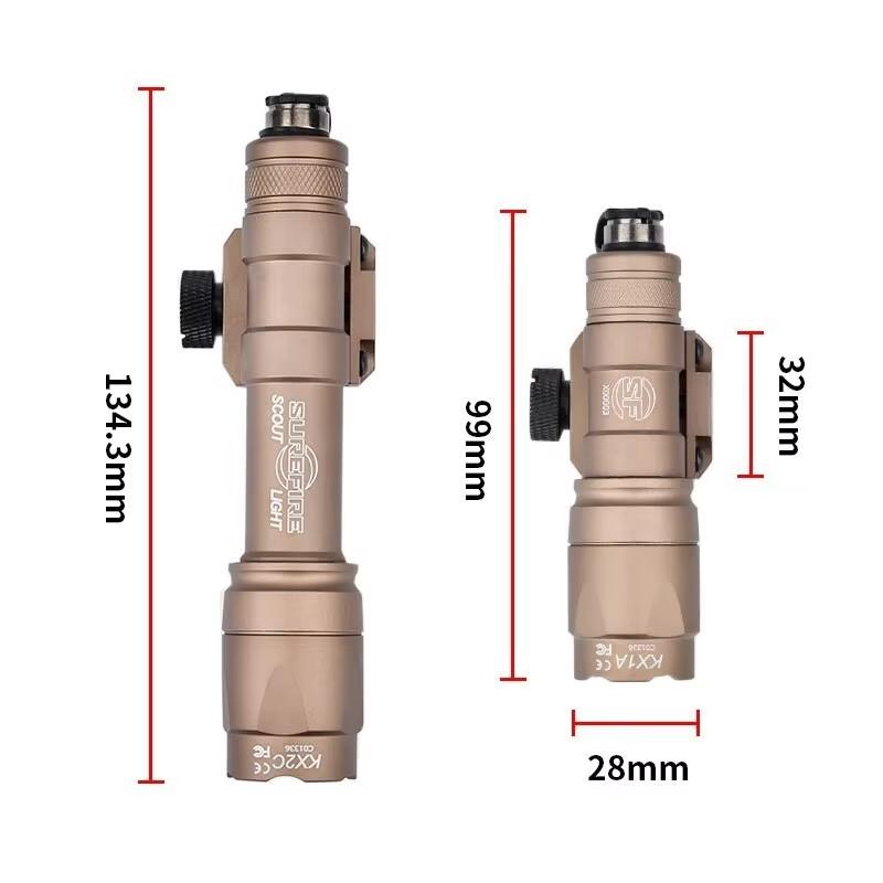 Surefire SF Tactical M300/M600 Flashlight with AXON Switch 20mm Picatinny Rail - Powerful Hunting & Airsoft Strong Light