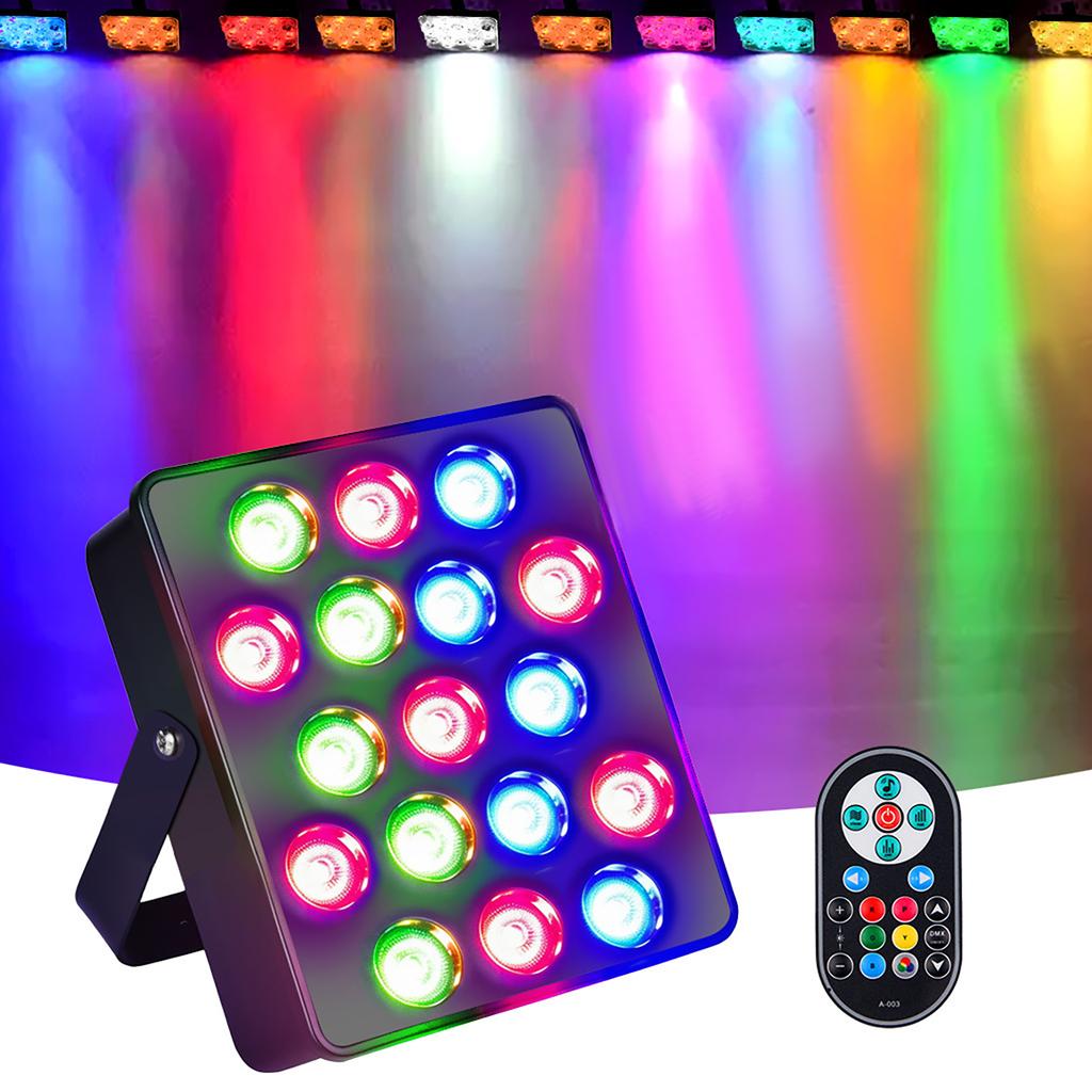 17LEDs Par Lights Bar Wedding Performance Stage Lighting Sound Control Atmosphere Flashing Colorful