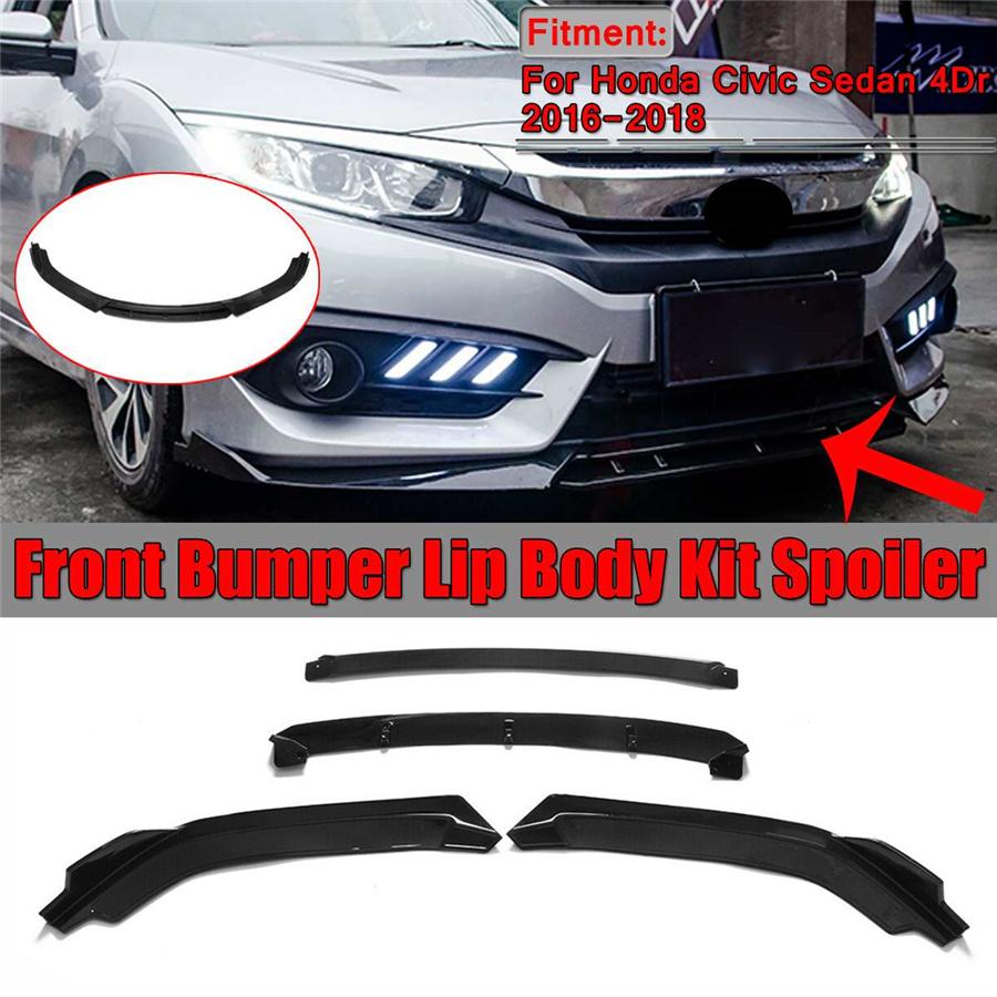Передний бампер, губа, обвес, спойлер для Honda Civic Sedan 4 двери 2016-2018