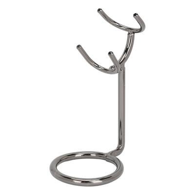 Держатель для бритвы Подставка для помазка из нержавеющей стали Черная подставка для улучшенной вентиляции