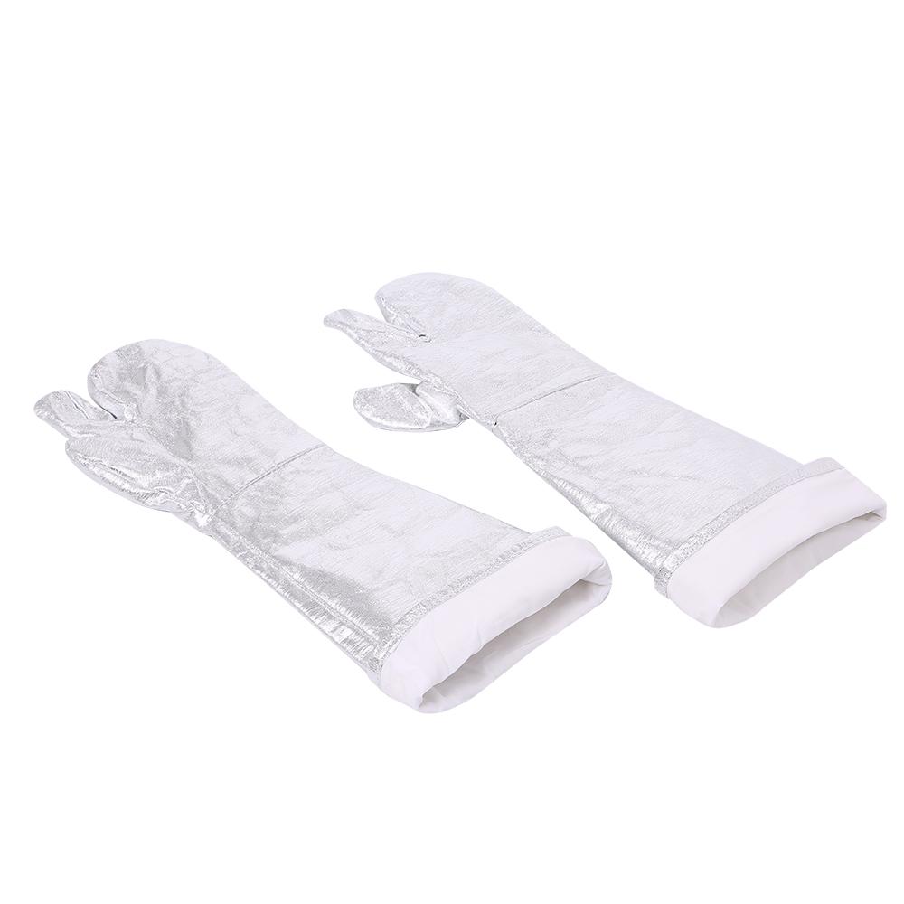 DA 105 1000 градусов Цельсия Алюминизированные термостойкие перчатки Высокотемпературные защитные рабочие перчатки Алюминиевая фольга