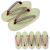 Setta Sandals for Made In Genuine Tatami Rubber Tatami Striped Pattern [Takeharu] Women, Japan, Tatami, Rush, Sole, Setta, L, Large, Oval,
