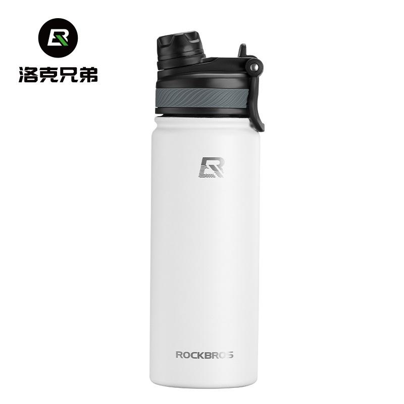Stainless Steel Large Capacity Vacuum Flasks with Two Type Spout Portable Handle for Outdoor Cycling Sports Travel Water Bottles