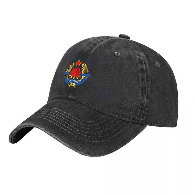 Mongolian Emblem Washed Canvas Baseball Cap with National Symbol Design for Unisex and Women Casual Outdoor Wear