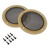 [NEGUES] Решетка динамика Крышка динамика Автомобильный динамик Универсальный набор из 2 8 крепежных винтов в комплекте 5 дюймов Золотой