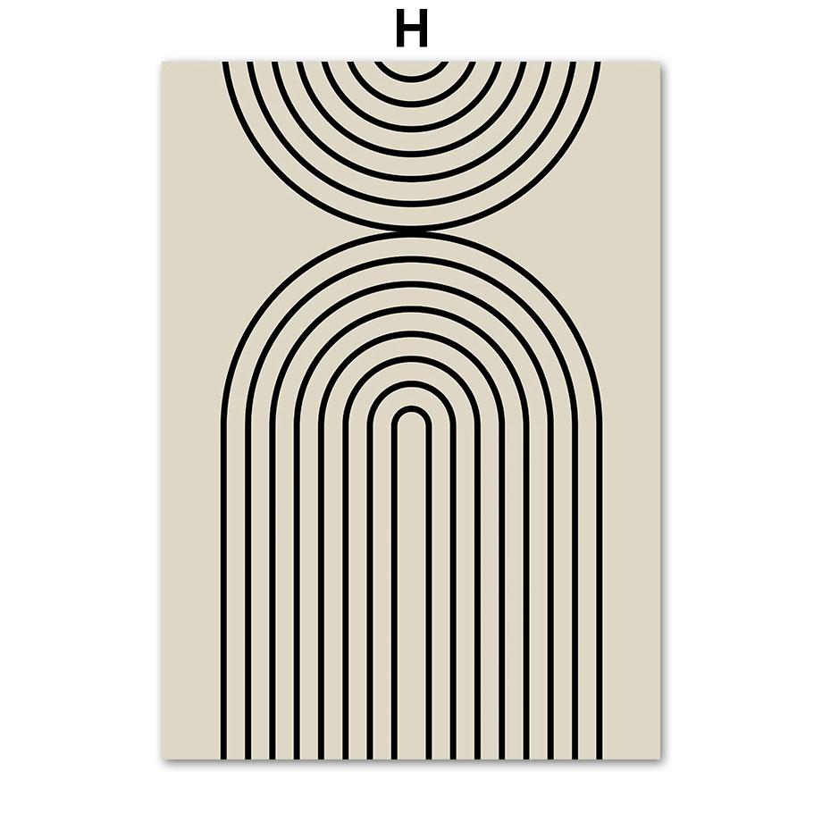 Абстрактная геометрическая кривая, полосатые постеры для девочек и принты, настенная живопись на холсте для гостиной, скандинавская декоративная картина