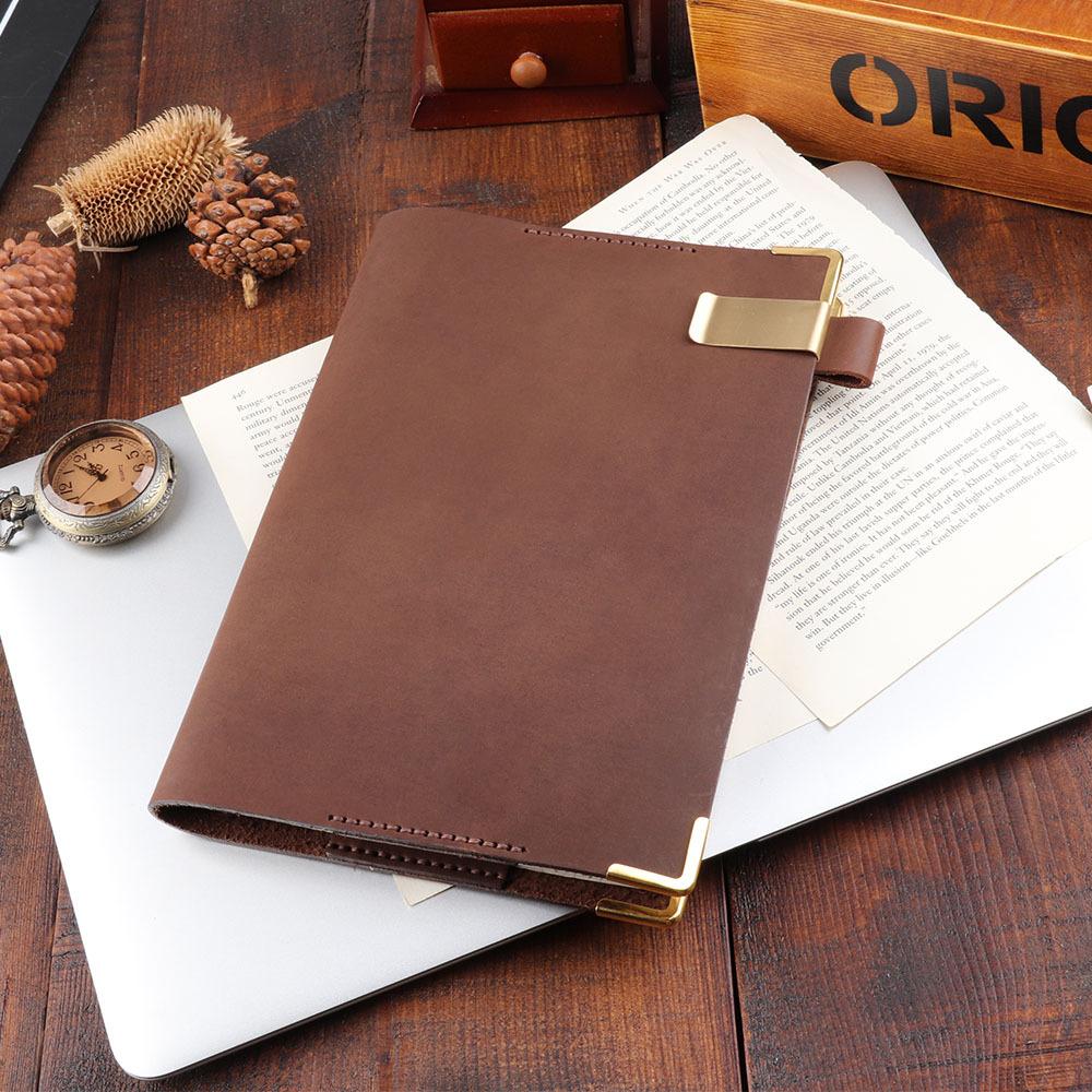 A5 A6 Eco-Friendly Customisable Travel Journals 100 Sheet Natural Vegetable Tanned Leather Paper Notebook Business Gift Diary