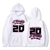 Script-racer Men Hoodie, El Diablo 20 Cursive Front & Racing Letter Back Print, Warm Fleece Sweatshirt for Sport Urban Street Outfits