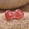 Boho Style Natural Stone Sterling Silver Earrings  , Healing Crystal Heart Star Moon Shape Women Earring
