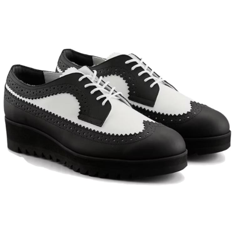 ONITSUKA TIGER BROGUE Удобные Нескользящие Износостойкие Низкие Повседневные Туфли Женские Черно-белые 1182A651-001