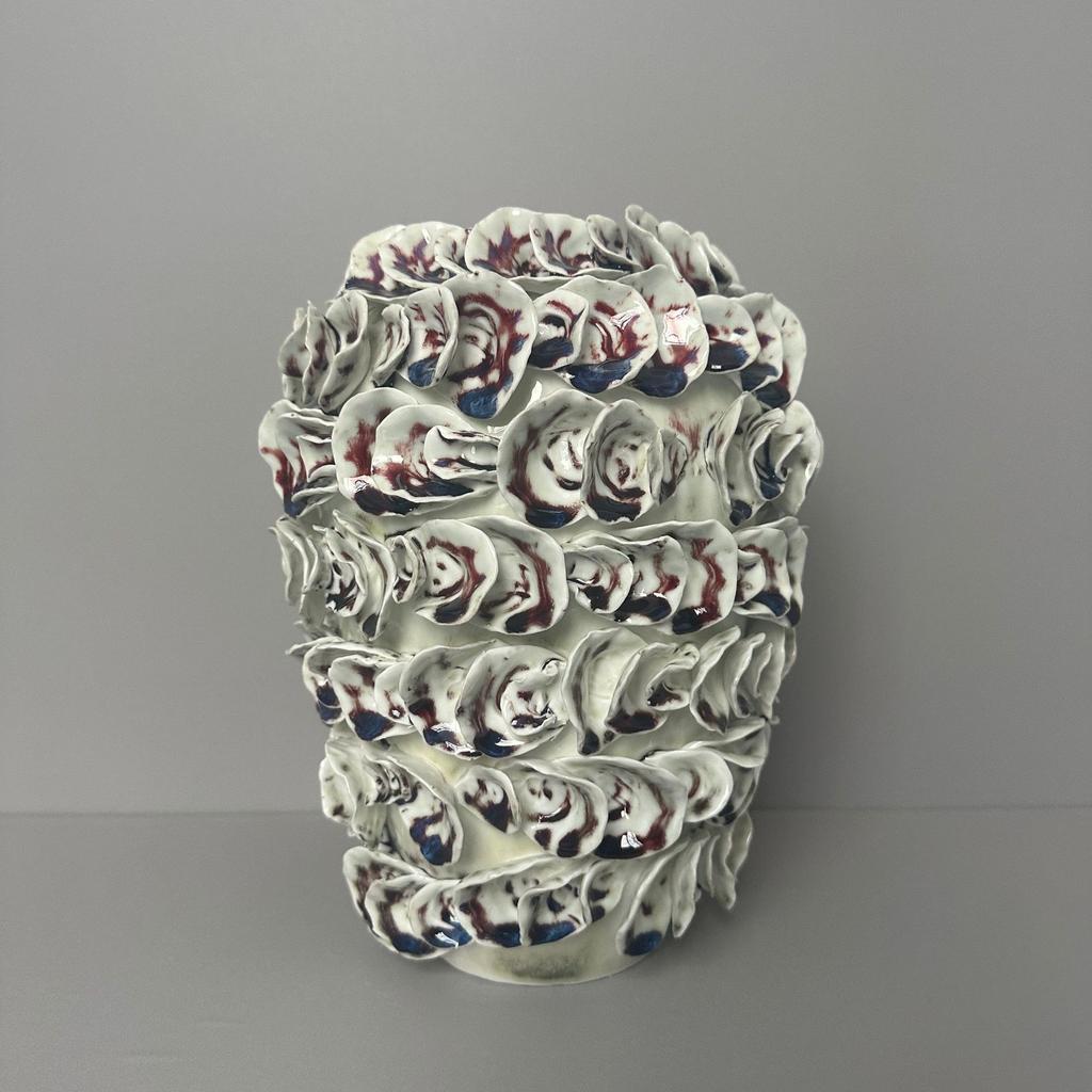 Керамическая ваза с неровно сложенным лепестком Бабочковая орхидея Ручная работа Керамическая бутылка Ваза для цветов Аксессуары для домашнего декора