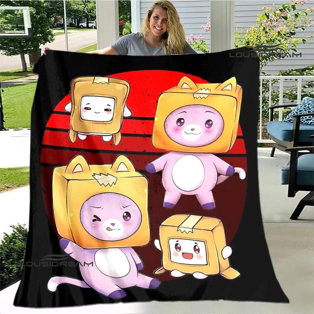 Lankybox Foxy Boxy милое одеяло теплое одеяло с фланцем мягкое и удобное одеяло домашнее дорожное одеяло подкладка для кровати подарок на день рождения