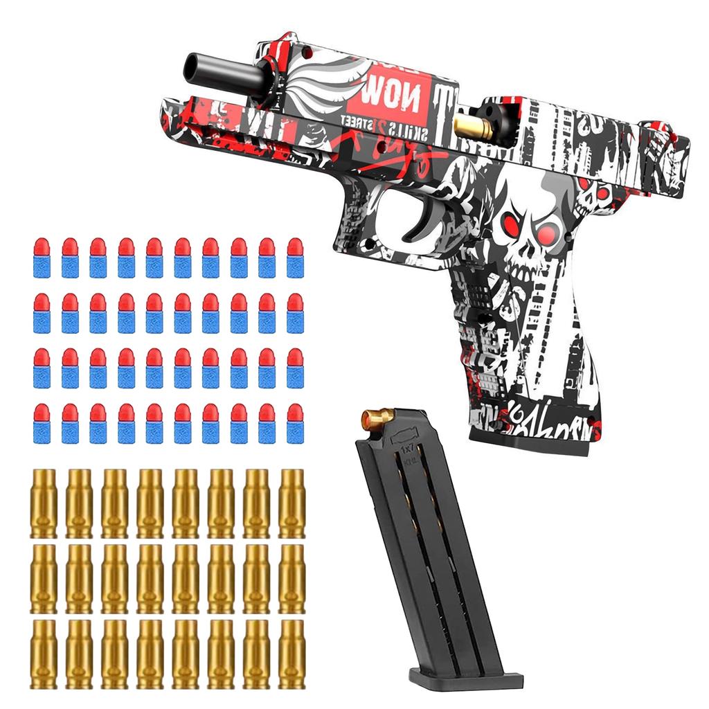 Shell Ejection Soft Bullets Pistol Toy Gun For Boys Girls Shooting Games Birthday Gift Age 5+