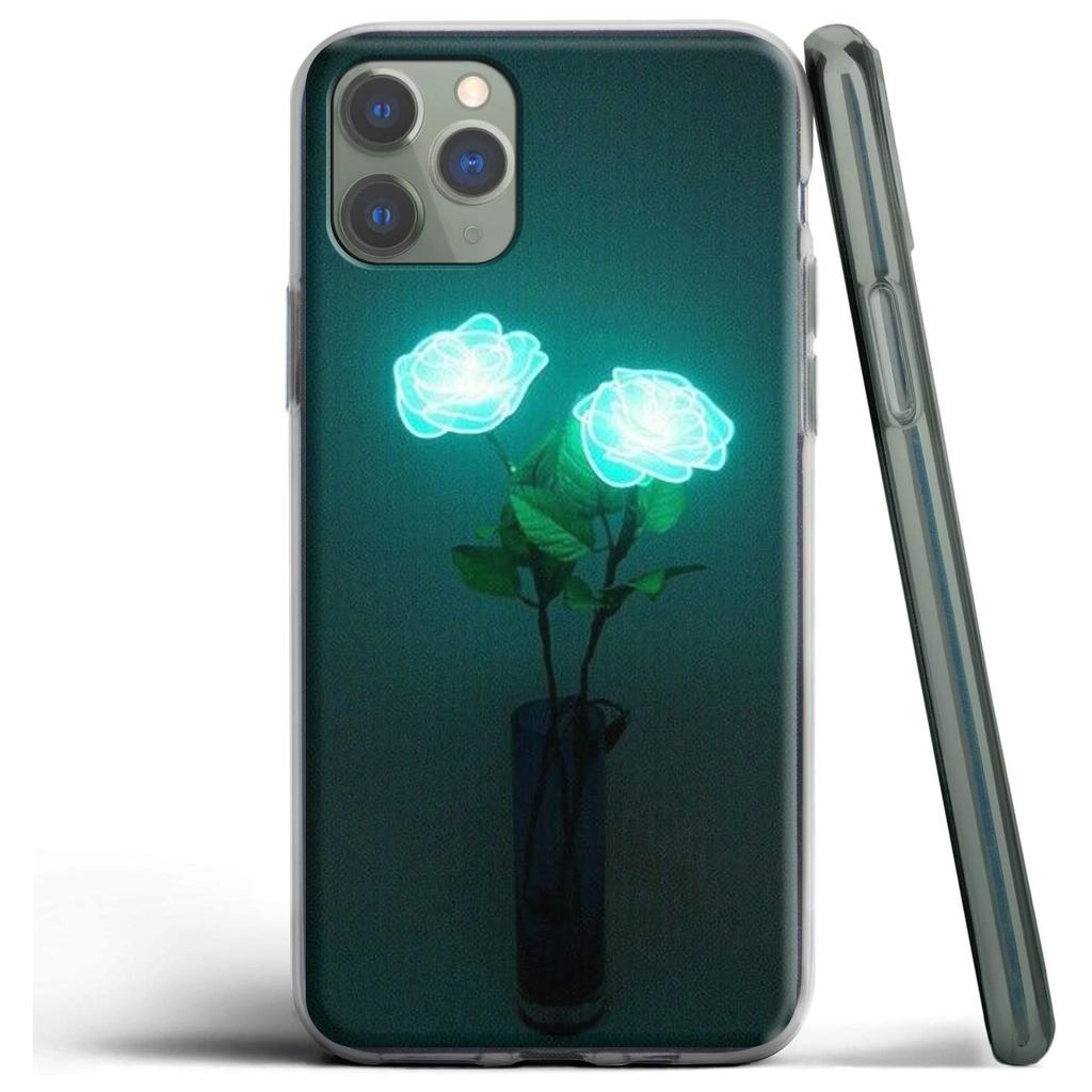 Красивый силиконовый чехол со светящейся розой для Apple iPhone 12 Mini 11 Pro SE XS X XR Max 8 7 6S 6 Plus 5S