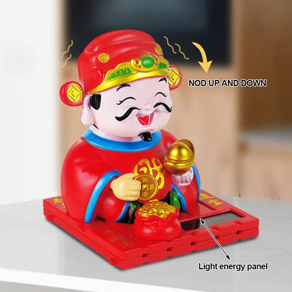 Интерьер автомобиля Центральная консоль Украшение Качающаяся голова Бог богатства Форма Мультяшная личность Украшение комнаты