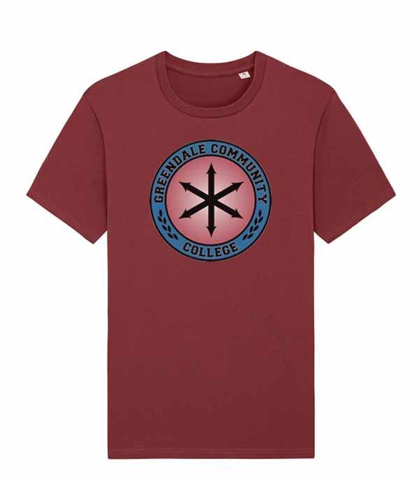 Unisexs Fit TShirt Greendale Community College Crossroads Logo