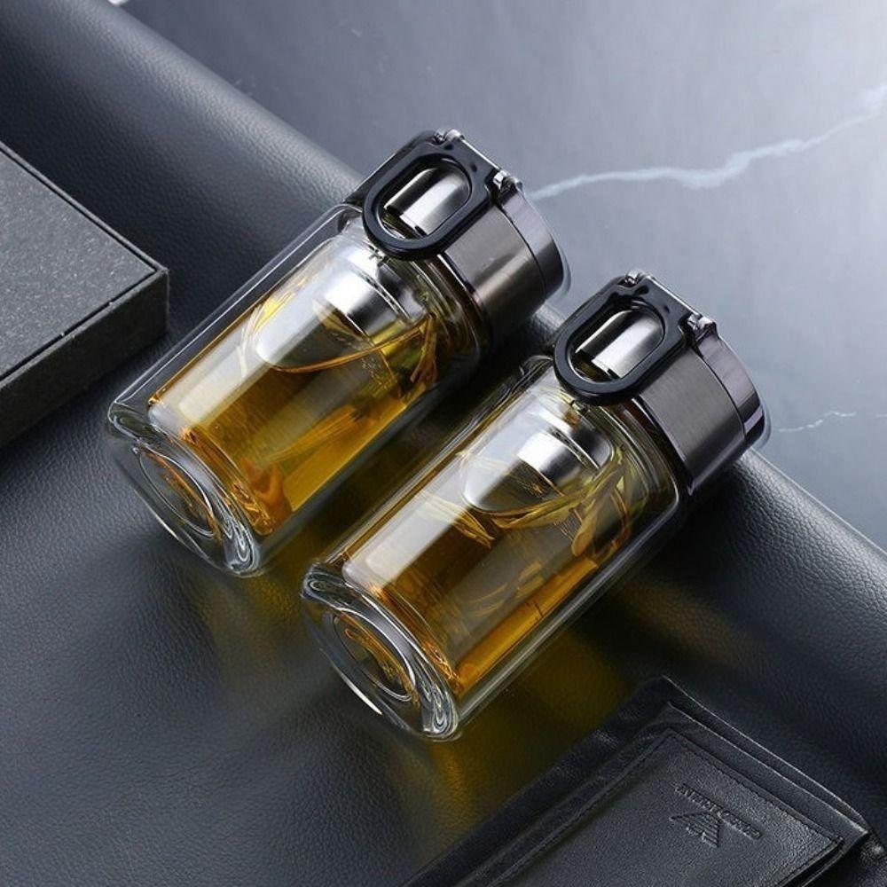 240/300ML Glass Water Bottle Double-Layer Tumbler Drinkware Leak Proof Glass Teapot Outdoor