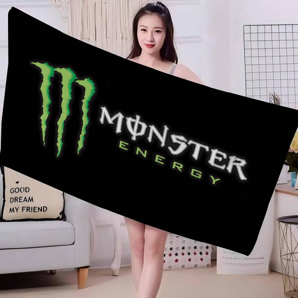 M-MonsterS ЛОГОТИП Энергетическое Микрофибровое Одеяло Быстросохнущие Пляжные Полотенца Большого Размера С Печатью Супервпитывающее Полотенце-Одеяло для Бассейна