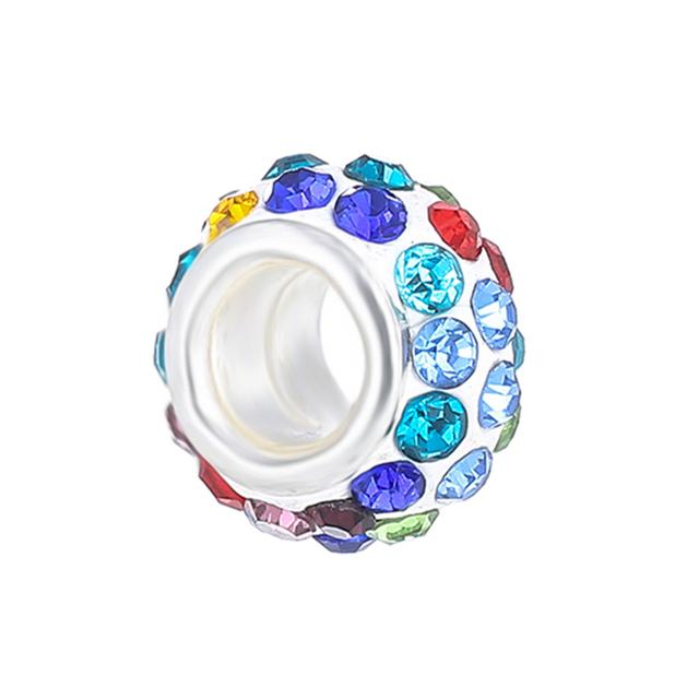 2pcs Colorful Paw Flower Butterfly Beads Rainbow Fit Original Brand Charms Silver Color Bracelets Necklaces Women Diy Jewelry