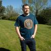 Nomad Sari Stonewashed Cotton T-Shirt - Stay Wild Moon Child - Blue - XL