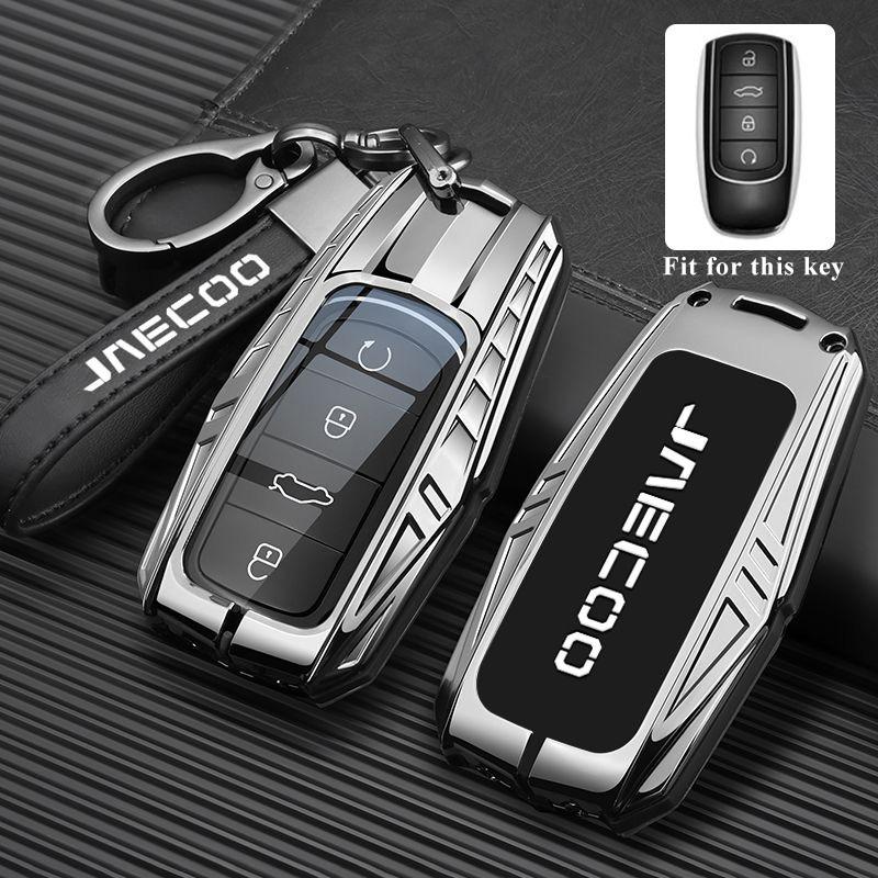 Чехол-брелок из цинкового сплава для автомобильного ключа Chery Jaecoo J7 7 PHEV 2025 J8 8 2026 Брелок Защитная крышка Пустой корпус Держатель Аксессуары для брелока