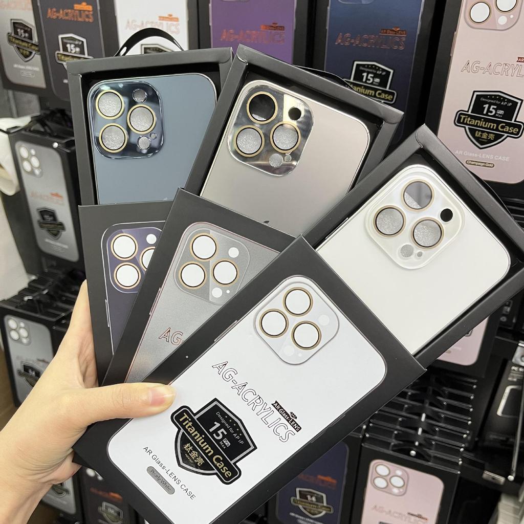 AG Матовый титаново-золотой чехол для iPhone 17 Pro Max со шлифованными краями - Совместим с iPhone 14/15/16