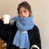 Plush Winter Cashmere Scarves Thicken Long Shawl Simple Winter Wool Scarf  Autumn Winter