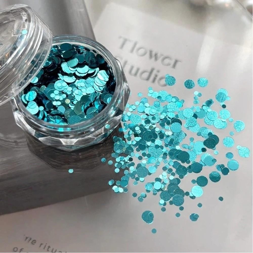 Mini Round Polka Dot Glitter Nail Art Decorations DIY Round Sequined Patchwork Nail Art  Salon Use