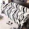 Plush Sofa Cover Autumn and Winter Zebra Pattern Light Luxury High-end Rabbit Velvet One-piece Anti-slip Full Cover Sofa Towel