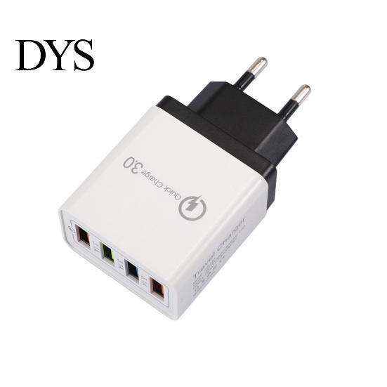 Портативное дорожное зарядное устройство 4 USB-порта Быстрая зарядка QC 3.0 Настенный адаптер питания