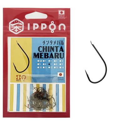 ИППОН (1) Чёрные крючки для ловли морского окуня Chinta с покрытием, Сделано в Японии, Экономная упаковка (Размер 750 крючков)