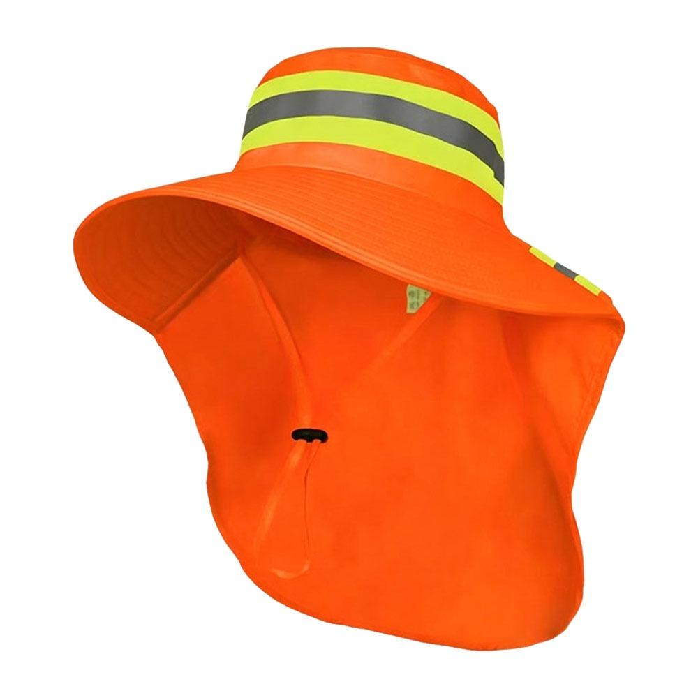Summer Reflective Sun Hat Large Brim Sun Hat New Bucket Hat Sanitation Worker