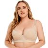 Plus Size Women's Traceless Sexy Retraction Pair Breast Anti Sagging Deep V Underwire Bra