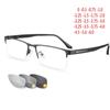 Big Frame 1 .56 Aspheric Myopia Photochromic Spectacles Women Men Semi -Rimless Chameleon Nearsighted Glasses 0 -0 .5 -0 .75 To -6