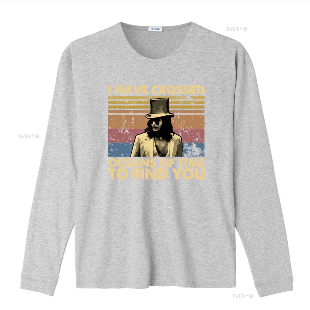Vintage Style T Shirt With Retro Print I Have Crossed Oceans Of Time To Find You Vintage Washed Designer Clothes Comfortable
