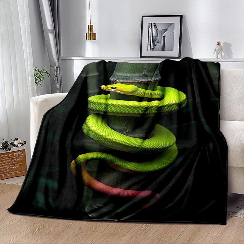Gothic Snake Serpent Python Viper Blankets Soft Throw Blanket for Home Bedroom Bed Sofa Picnic Travel Office Cover Kids gift
