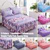 Single/Twin/Full/Queen/King Floral Printied Bedspread Coverlet Bed Skirt And Pillow Shams Set 11colors