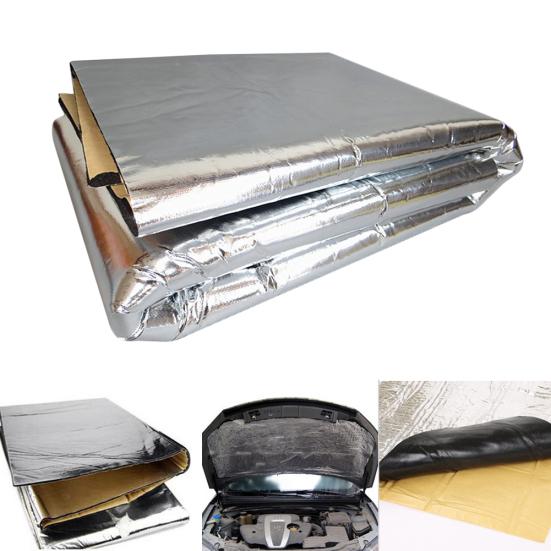 Car Vehicle Hood Engine Thicken Aluminum Foil Sound Heat Insulation Mat Pad