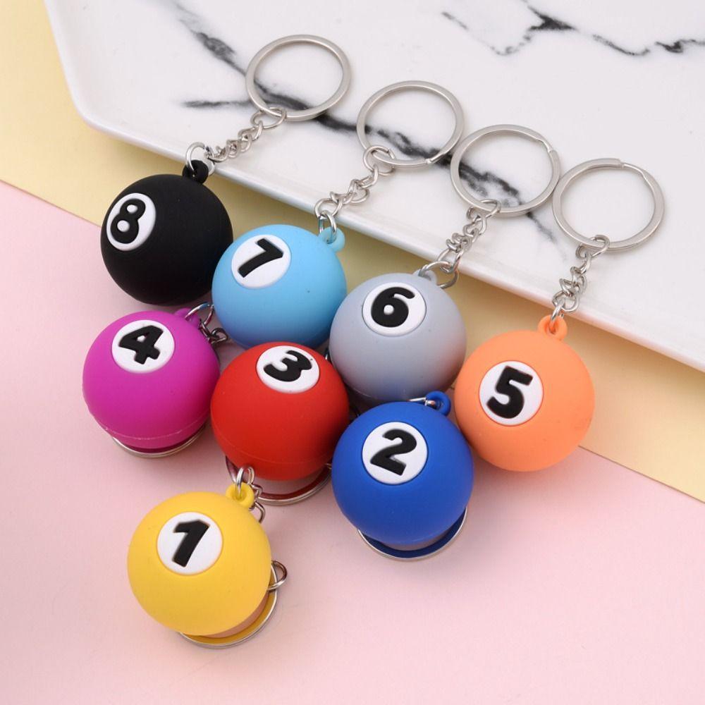 Durable Billiards Keychain Wear-resistant Pendant High Quality Number Beads
