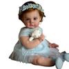 Reborn Doll Lifelike 60cm Baby Doll Like Real Baby Silicone Baby Girl with Soft Fabric Body Reborn Baby Dolls with Toy Dummy and Bottles