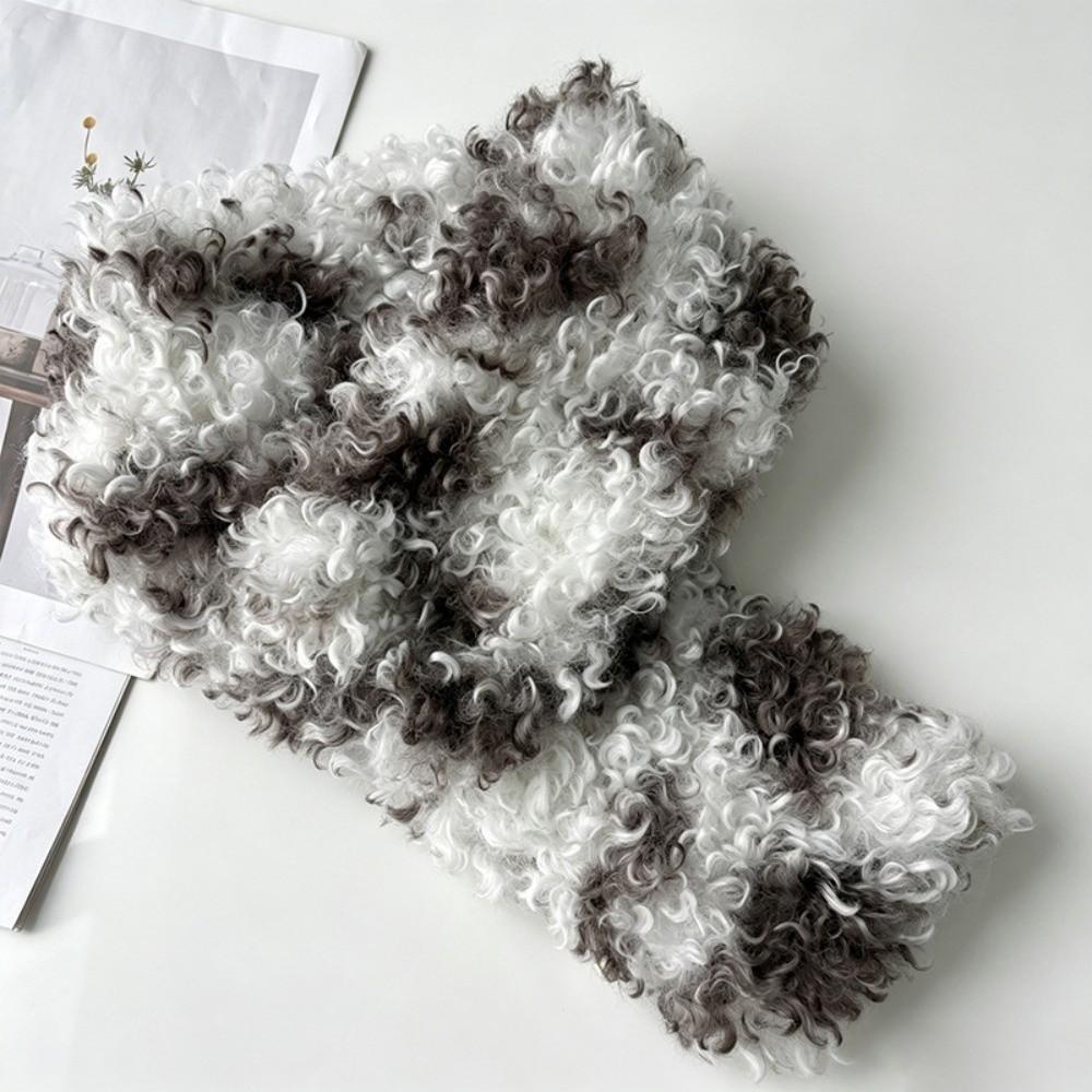 Thickened Neck Warmer Windproof Winter Scarf Fashionable Fluffy Fur Scarf Winter