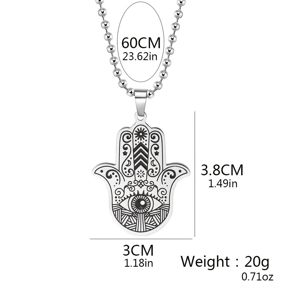 Мужское ожерелье с подвеской в виде руки Хамса, винтажное ожерелье сглаза Фатимы, ювелирные изделия на удачу