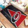 Red Triangle with Swirling Hurricane Logo Patterned carpet, non slip mat suitable for living room and bedroom sofas