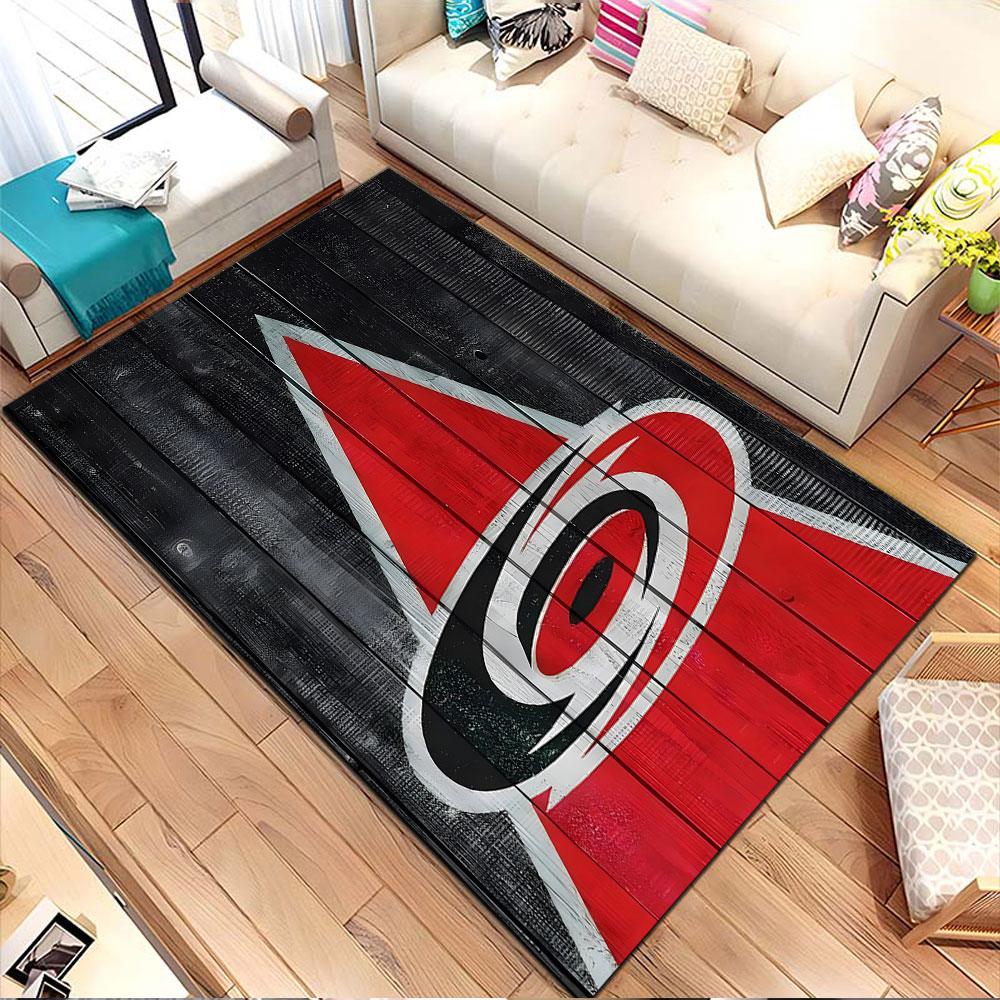 Red Triangle with Swirling Hurricane Logo Patterned carpet, non slip mat suitable for living room and bedroom sofas