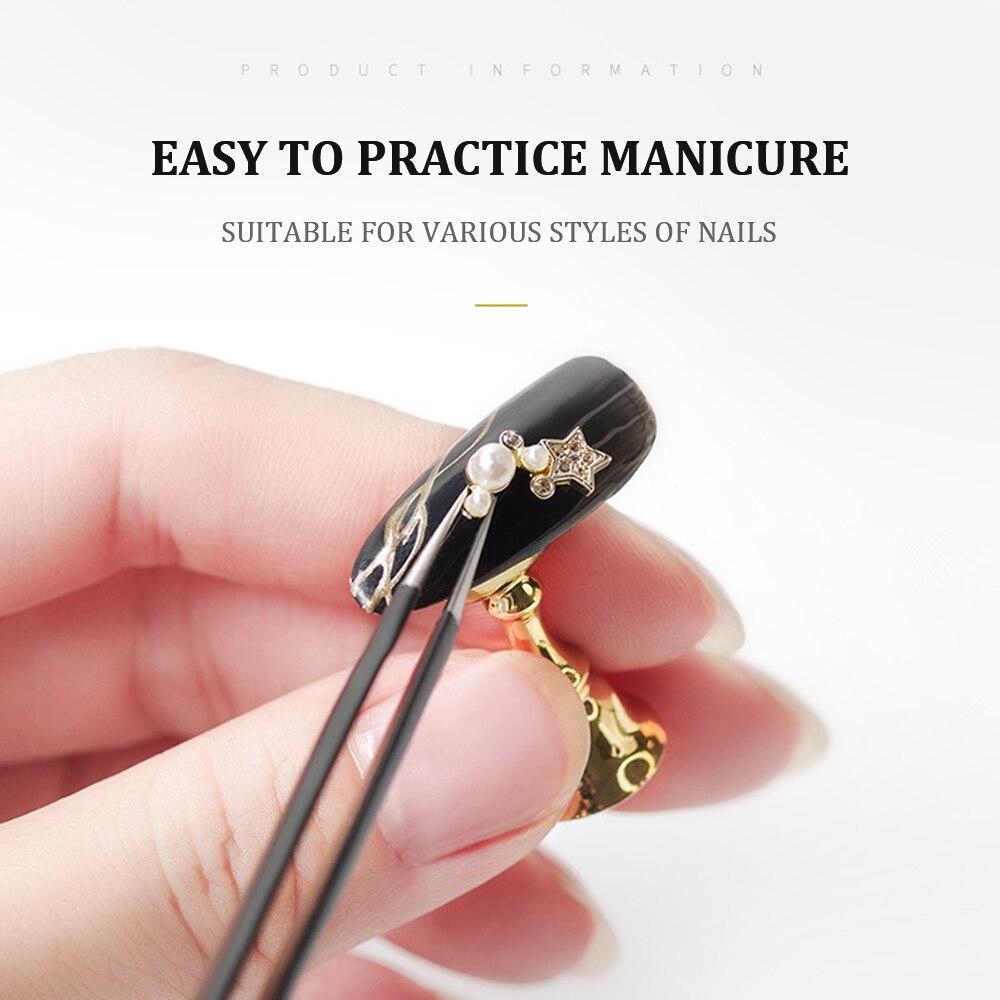 1 комплект, держатель для накладных ногтей, тренировочная подставка, держатель, основа, сплав, кристалл, лак для дизайна ногтей, дисплей, маникюрные инструменты