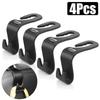 4Pcs Hooks for Bags Car Clips Front Seat Back Headrest Organizer Holder Auto Fastener Hangers Car Storage Interior Accessories