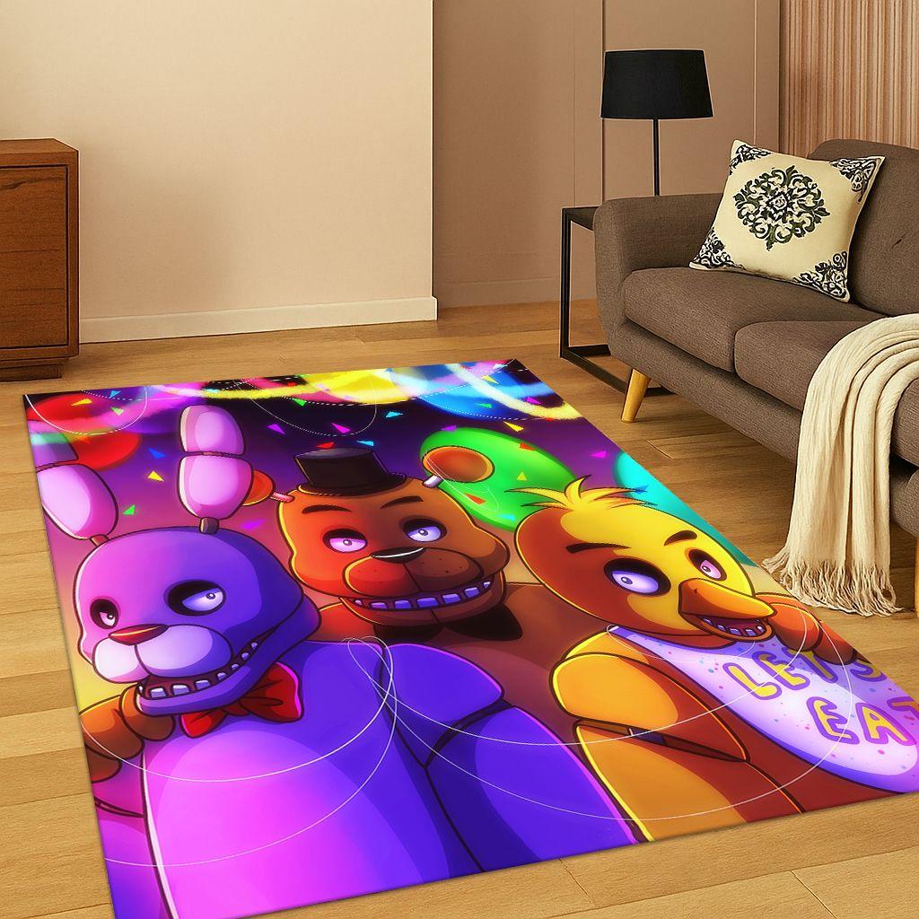 3D Ковер Мультяшный Коврик для Игры F-FNAF для Спальни Гостиной Дивана Прихожей Домашний Декор, Коврик для Игровой Зоны Детей Нескользящий Рождественский Подарок