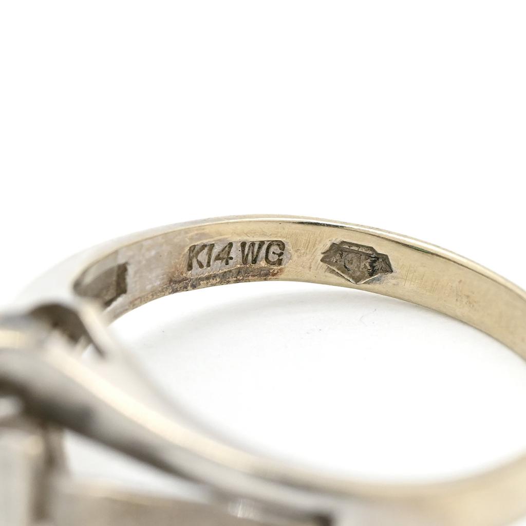 NON BRAND - Emerald ringRing ring K14WG/Emerald #11(JP Size) Array
