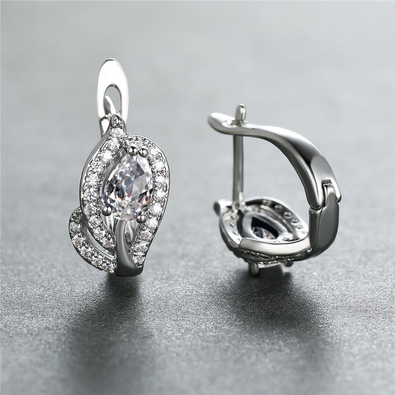 Изысканные женские украшения с каплями воды, красивые красные, синие, фиолетовые каменные серьги, серьги-кольца, романтический подарок на день святого валентина